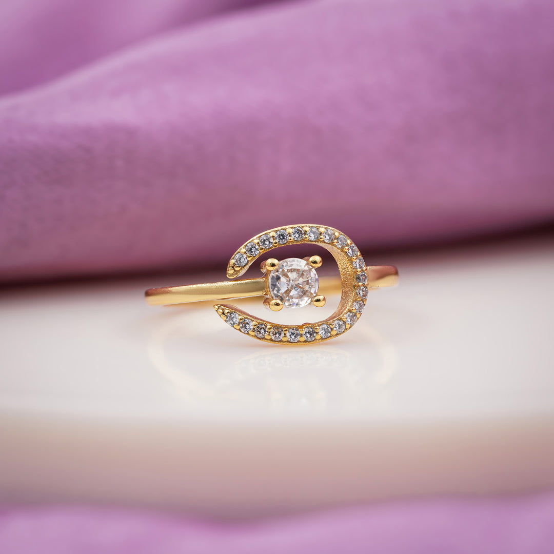 Luxpenny Aurora Swirl Halo Ring jewellery product view 4