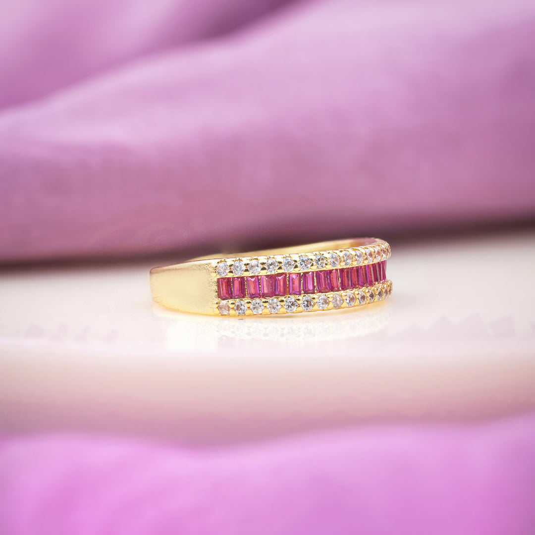 Luxpenny Ruby Royale Baguette Ring jewellery product view 3
