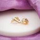 Elite Golden Petal Pearl Earrings jewellery product view 5