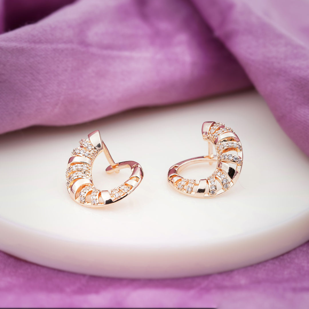 Diamond Enamel Hoop Earrings jewellery product view 11