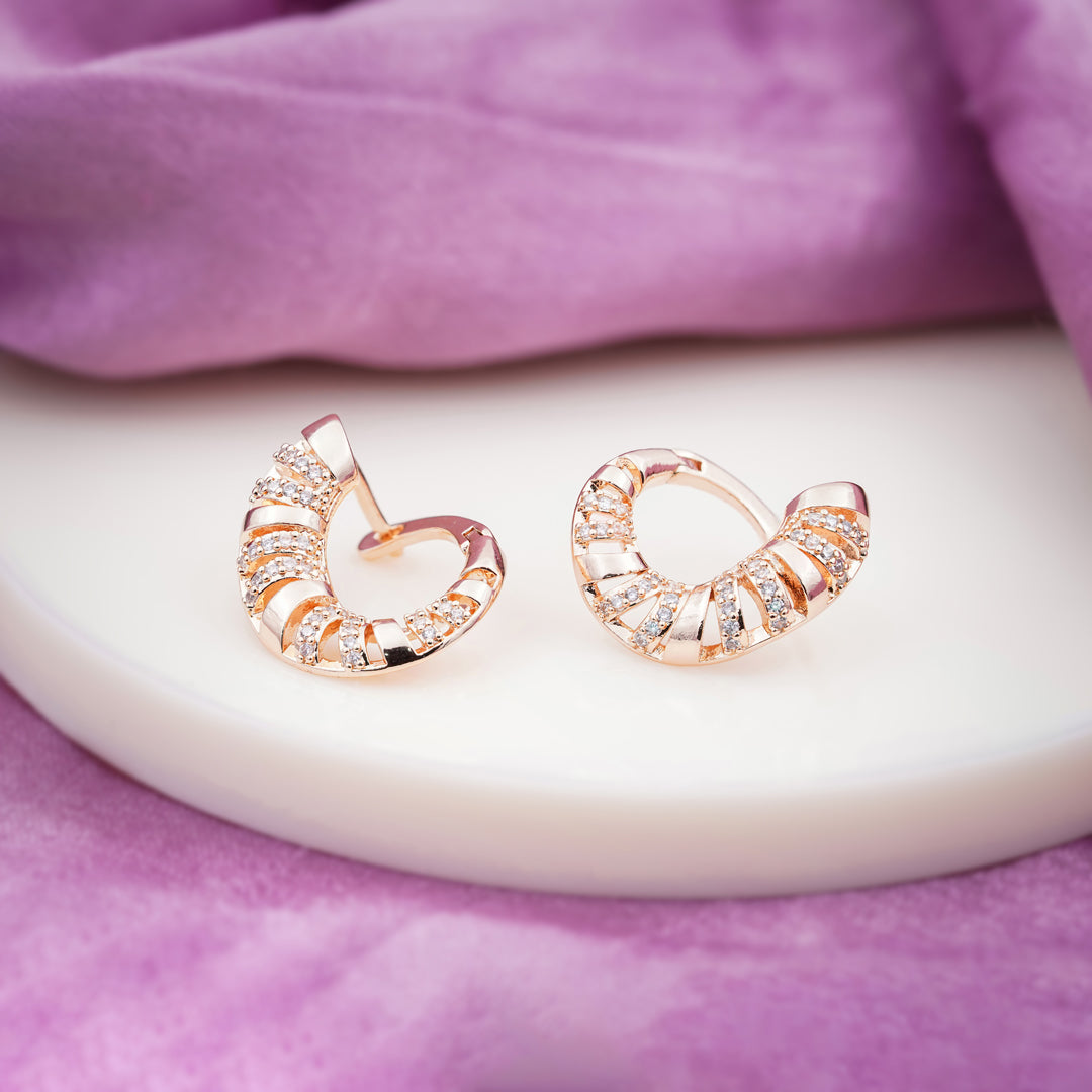 Diamond Enamel Hoop Earrings jewellery product view 3