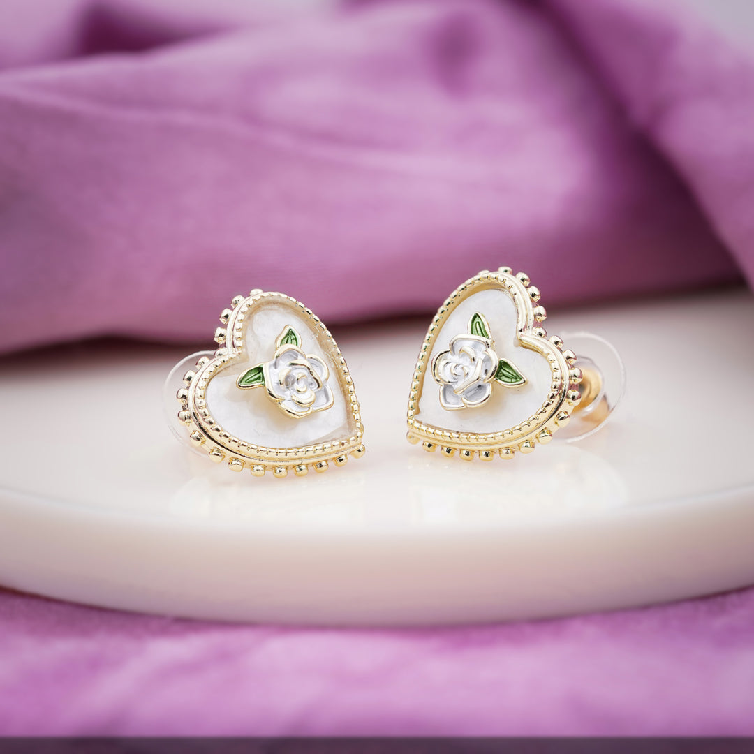 Opulent Heart Blossom Earrings jewellery product view 1