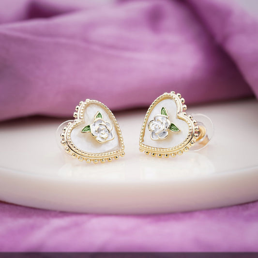 Opulent Heart Blossom Earrings jewellery product view 1