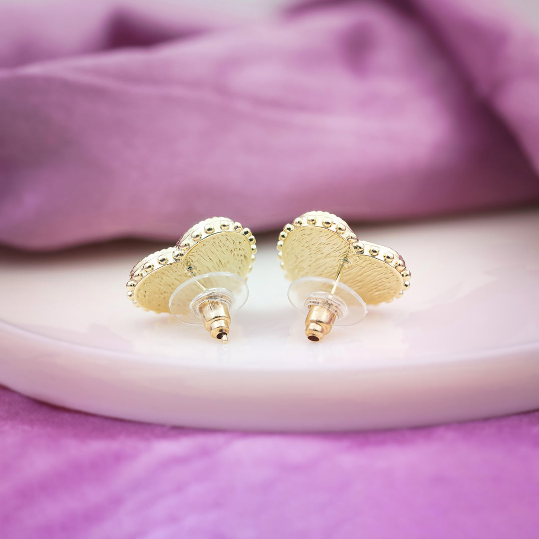 Opulent Heart Blossom Earrings jewellery product view 5