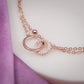 Interlocking Circle Rose Gold Anklet jewellery product view 2