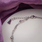 Minimalist Three Circle Silver Anklet jewellery product view 3