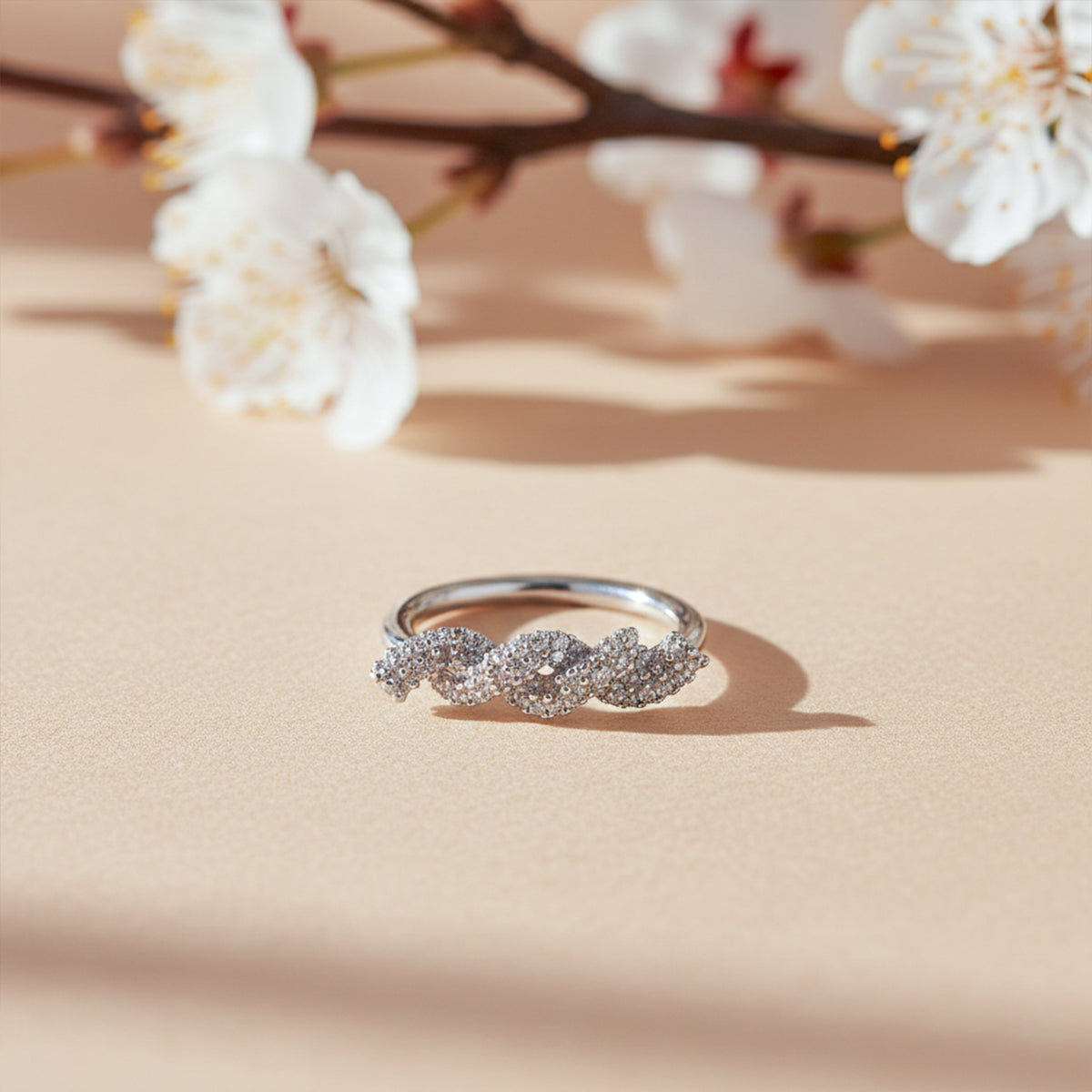 Wave Zircon Ring jewellery product view 3