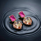 Butterfly Heart Floral Gold Earrings jewellery product view 4
