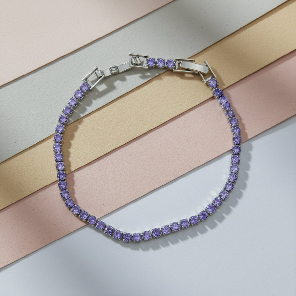 Azure Sapphire Tennis Bracelet jewellery product view 10