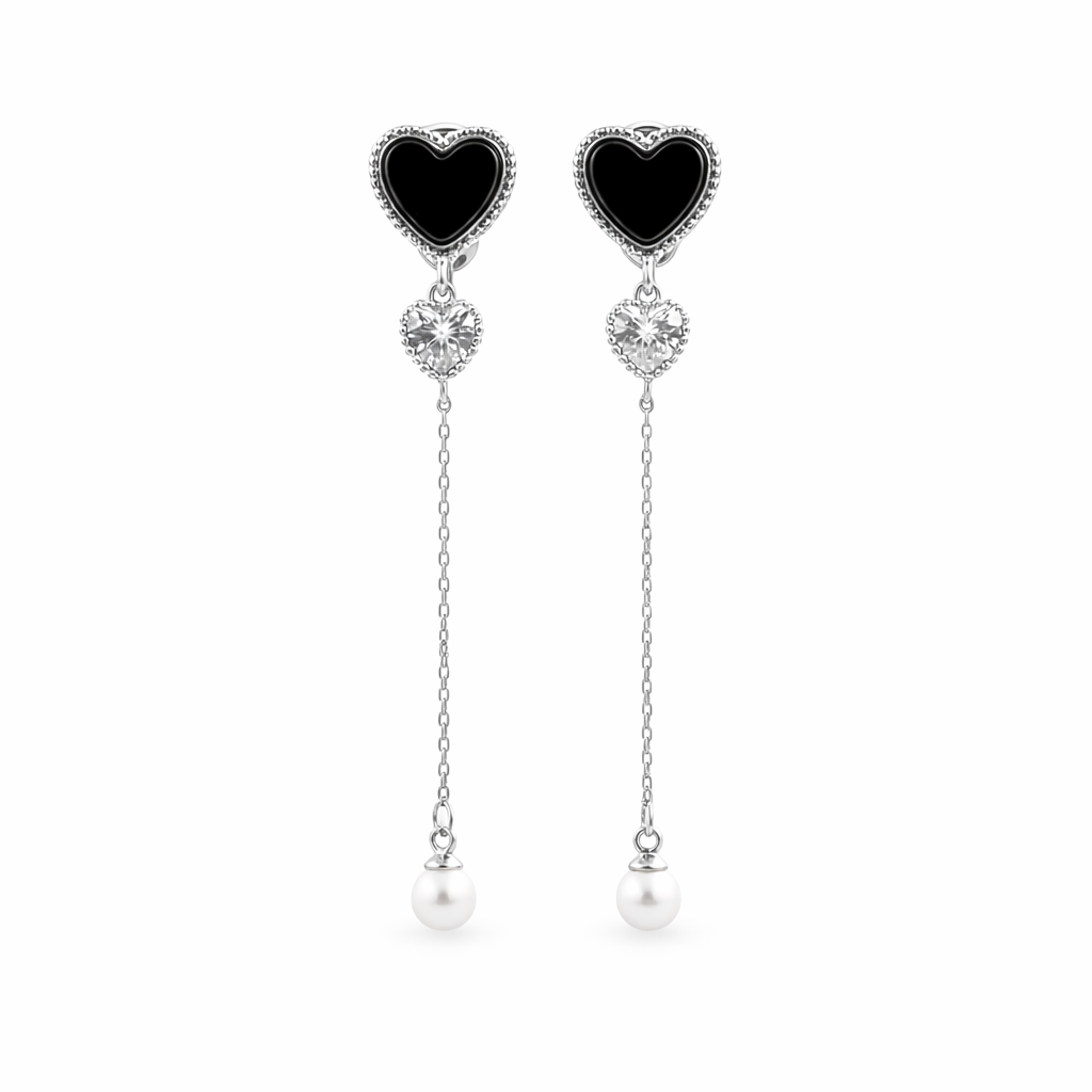 Obsidian Love Pearl Drops jewellery product view 6