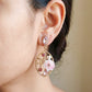 Pink Pearl Elegance Drops Earrings jewellery product view 3