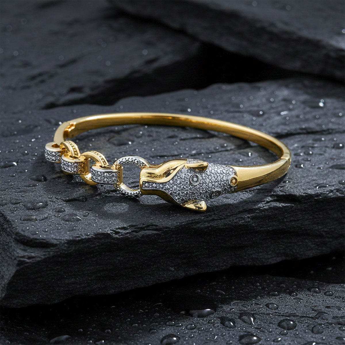 Golden Wave Dolphin Kada jewellery product view 1
