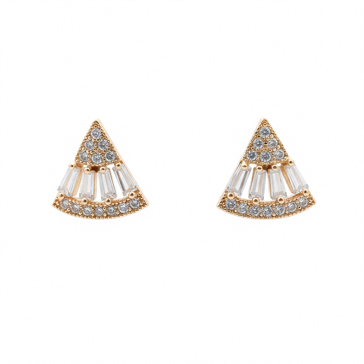 Opulence Arc Crystal Stud Earrings jewellery product view 9
