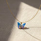 Aurora Butterfly Gold Pendant Necklace jewellery product view 3