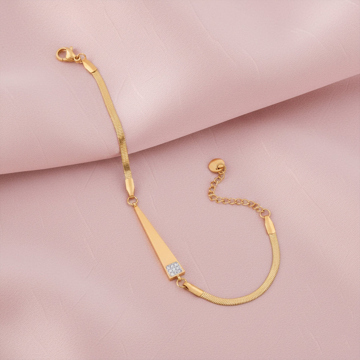 Imperial Gold Bar Snake Chain Bracelet jewellery product view 3