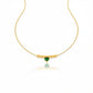 Green Heart Gold Bar Necklace jewellery product view 4