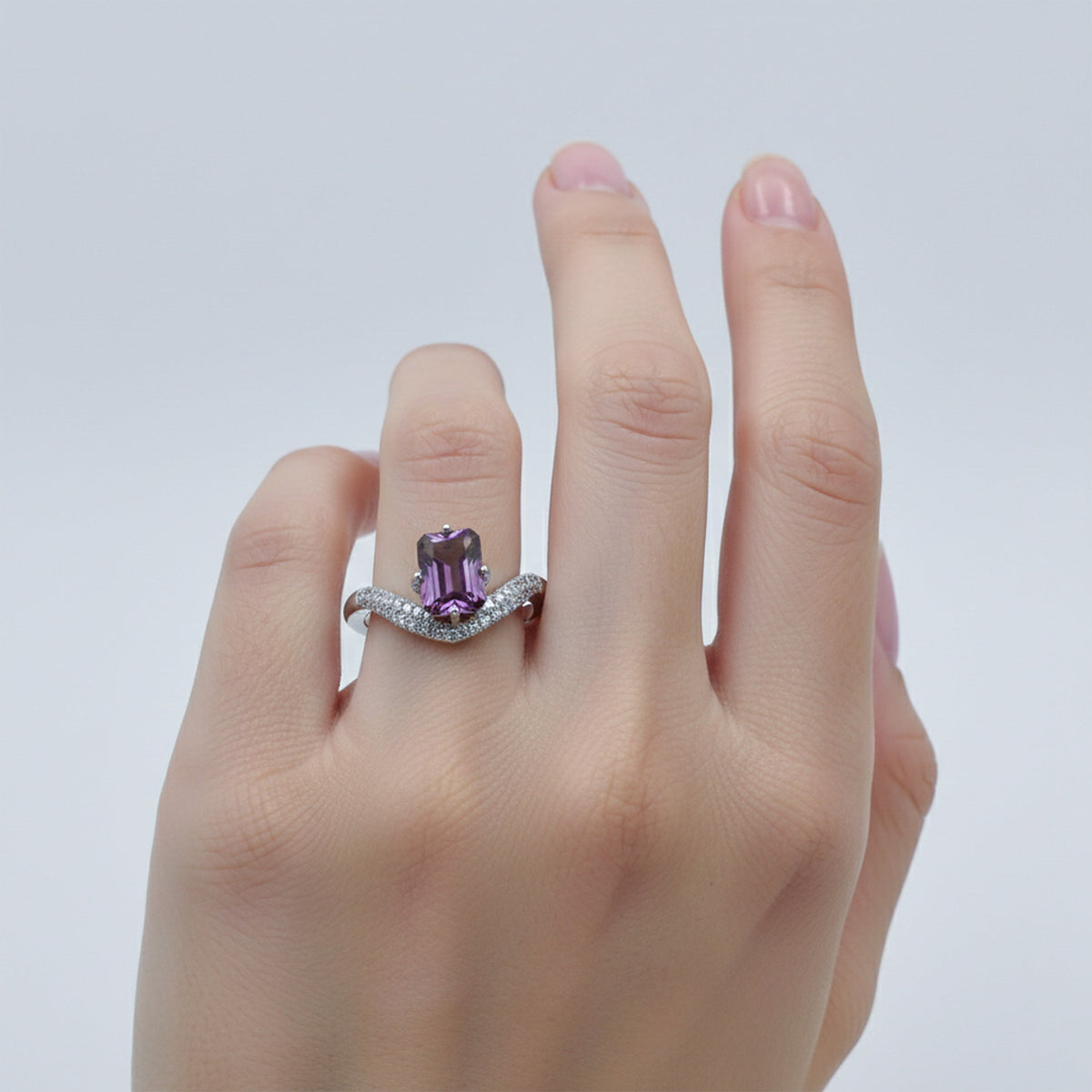 Aurora Violet Designer Ring jewellery product view 3