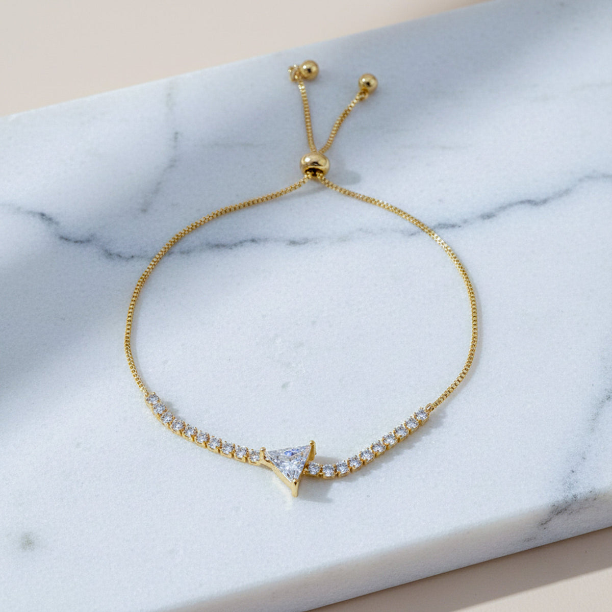 Trinity Diamond Triangle Bracelet jewellery product view 3