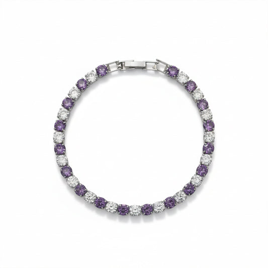 Velvet Purple Luxe Tennis Bracelet jewellery product view 1