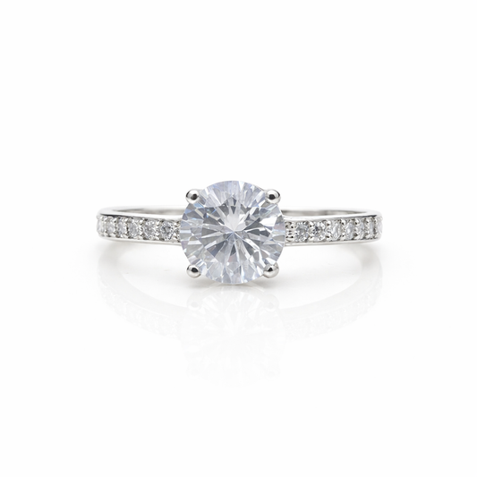 Classic Round Solitaire Diamond Ring jewellery product view 1
