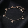 Rose Gold Sunburst Charm Anklet jewellery product view 1