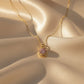 Elegant Pink Blossom Gold Necklace jewellery product view 1
