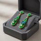 Elegant Green Floral Drop Earrings jewellery product view 2