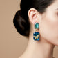 Blue Crystal Butterfly Drop Earrings jewellery product view 2