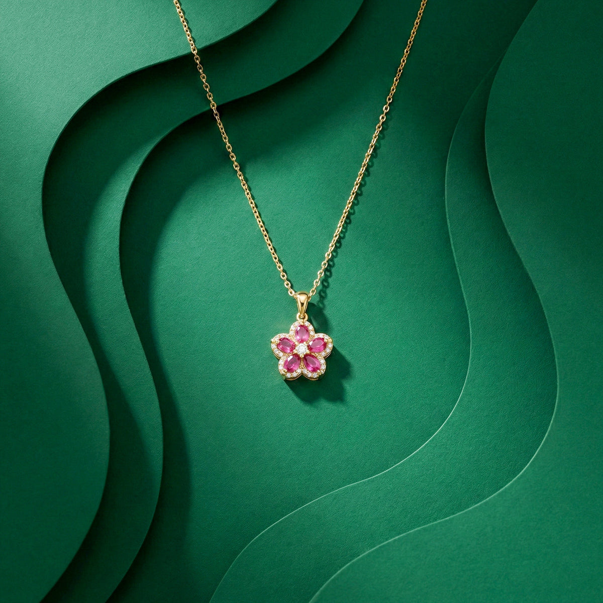 Rose Bloom Luxe Pendant Necklace jewellery product view 1