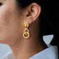 Sunehri Twist Earrings jewellery product view 3