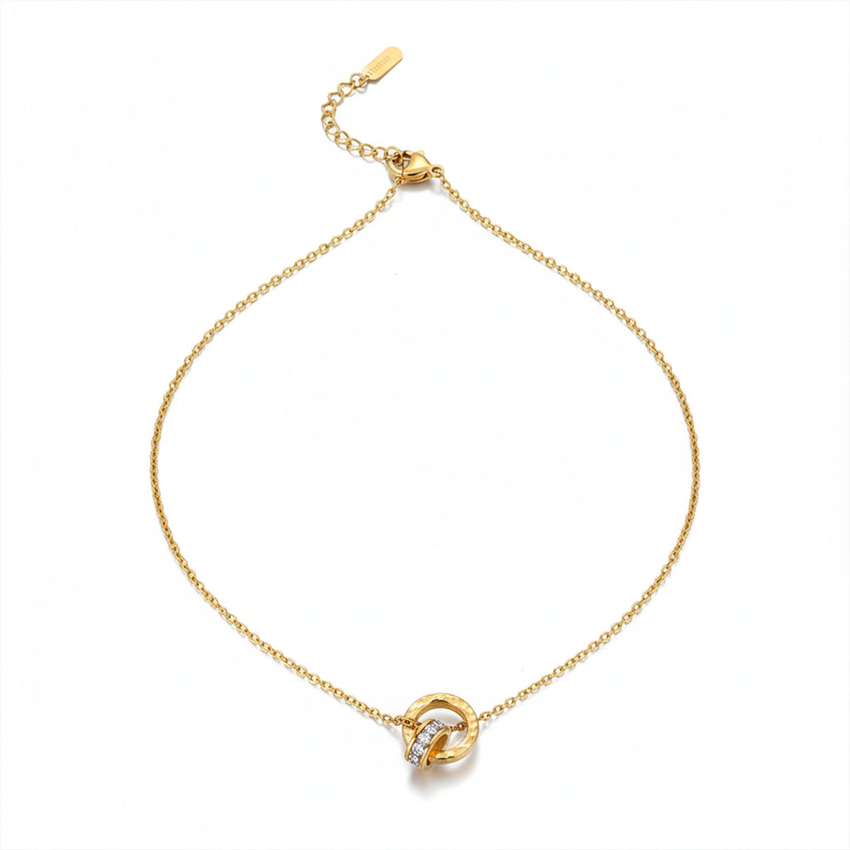Nandini Roman Letter Gold Necklace jewellery product view 9