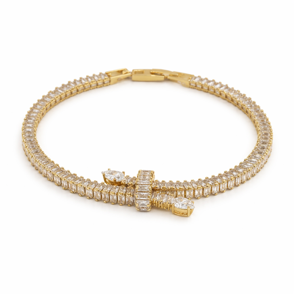 Infinity Ribbon Diamond Tennis Bracelet jewellery product view 6