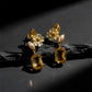 Amber Glow Floral Earrings jewellery product view 1