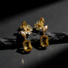 Amber Glow Floral Earrings jewellery product view 1