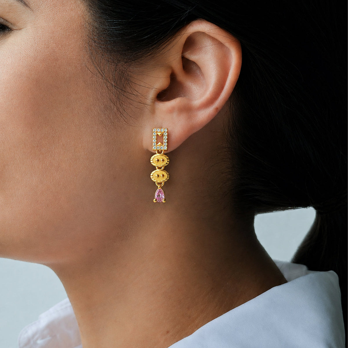 Zarqa Drops Earrings jewellery product view 3