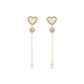 Ivory Luxe Heart Pearl Drop Earrings jewellery product view 7