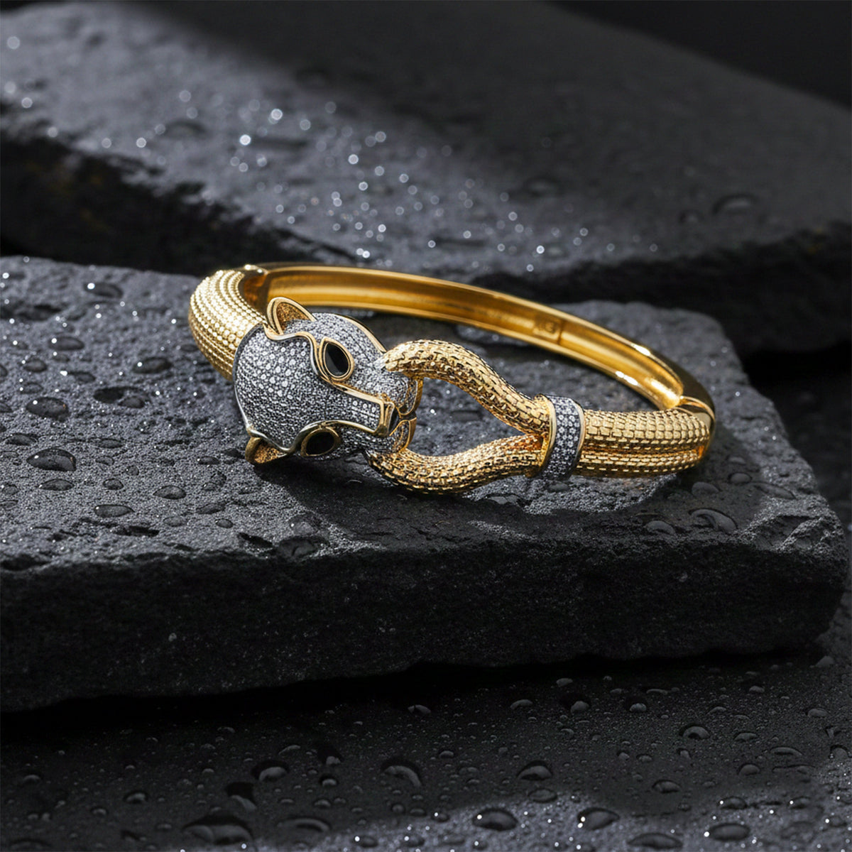 Golden Predator Panther Kada jewellery product view 1