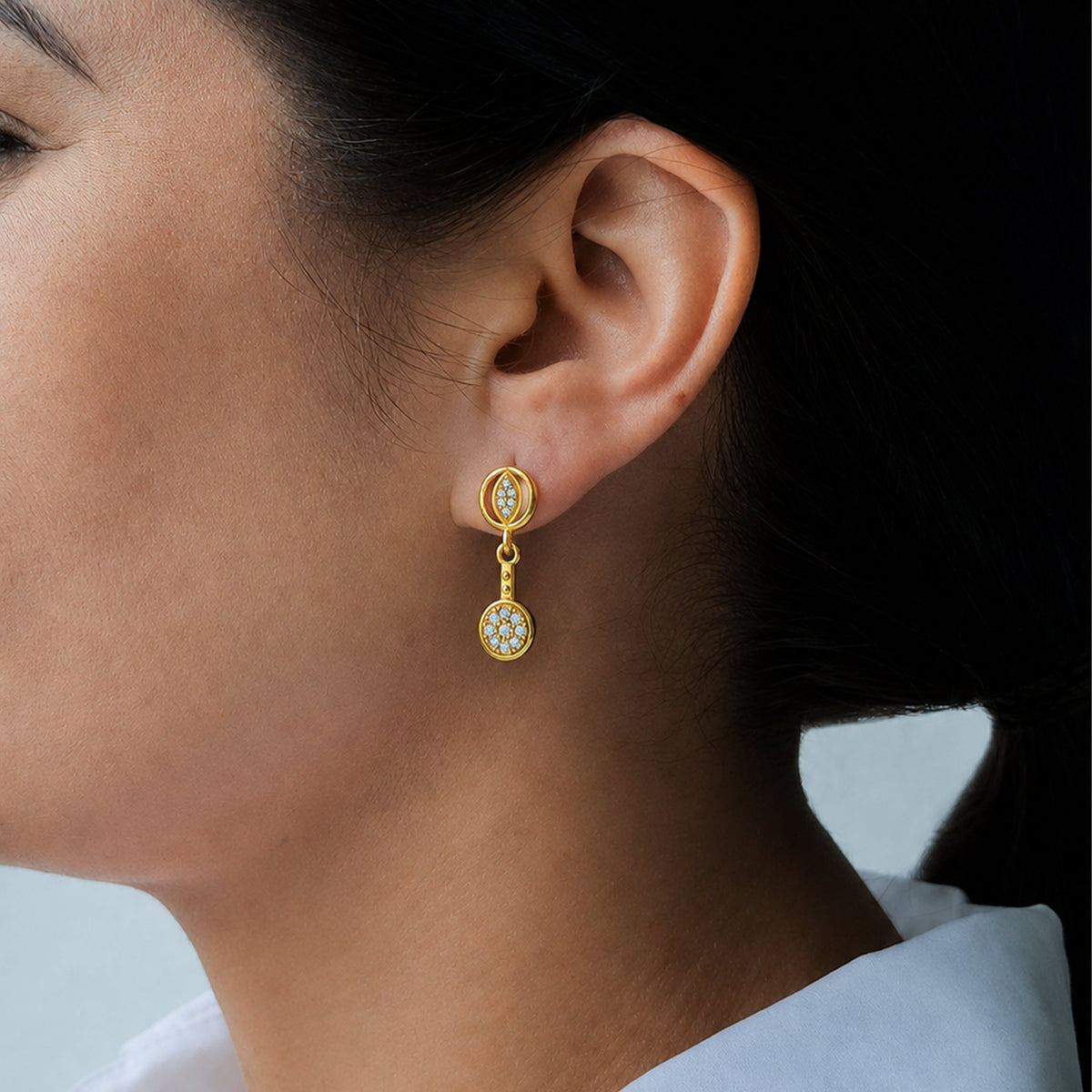 Sunehri Charms Earrings jewellery product view 3