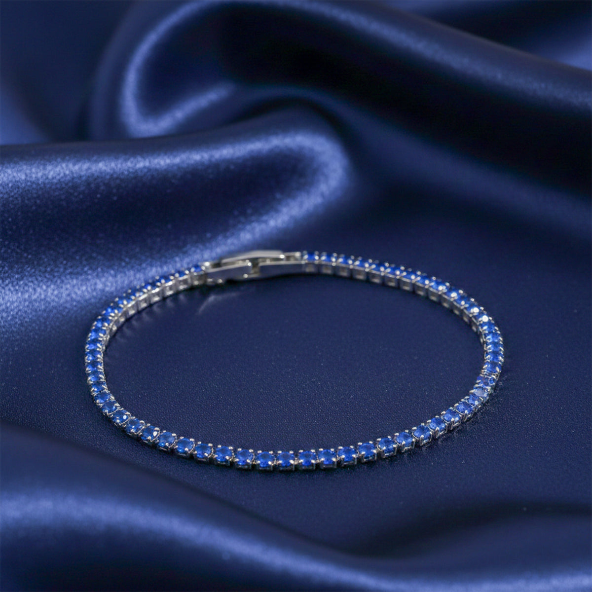 Azure Sapphire Tennis Bracelet jewellery product view 6