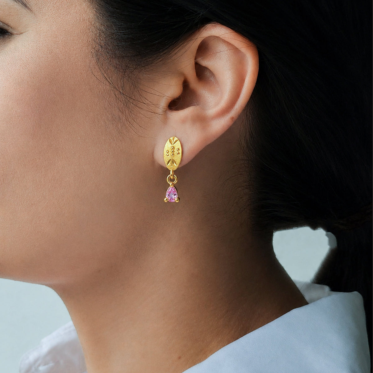Sunehri Drop Earrings jewellery product view 3