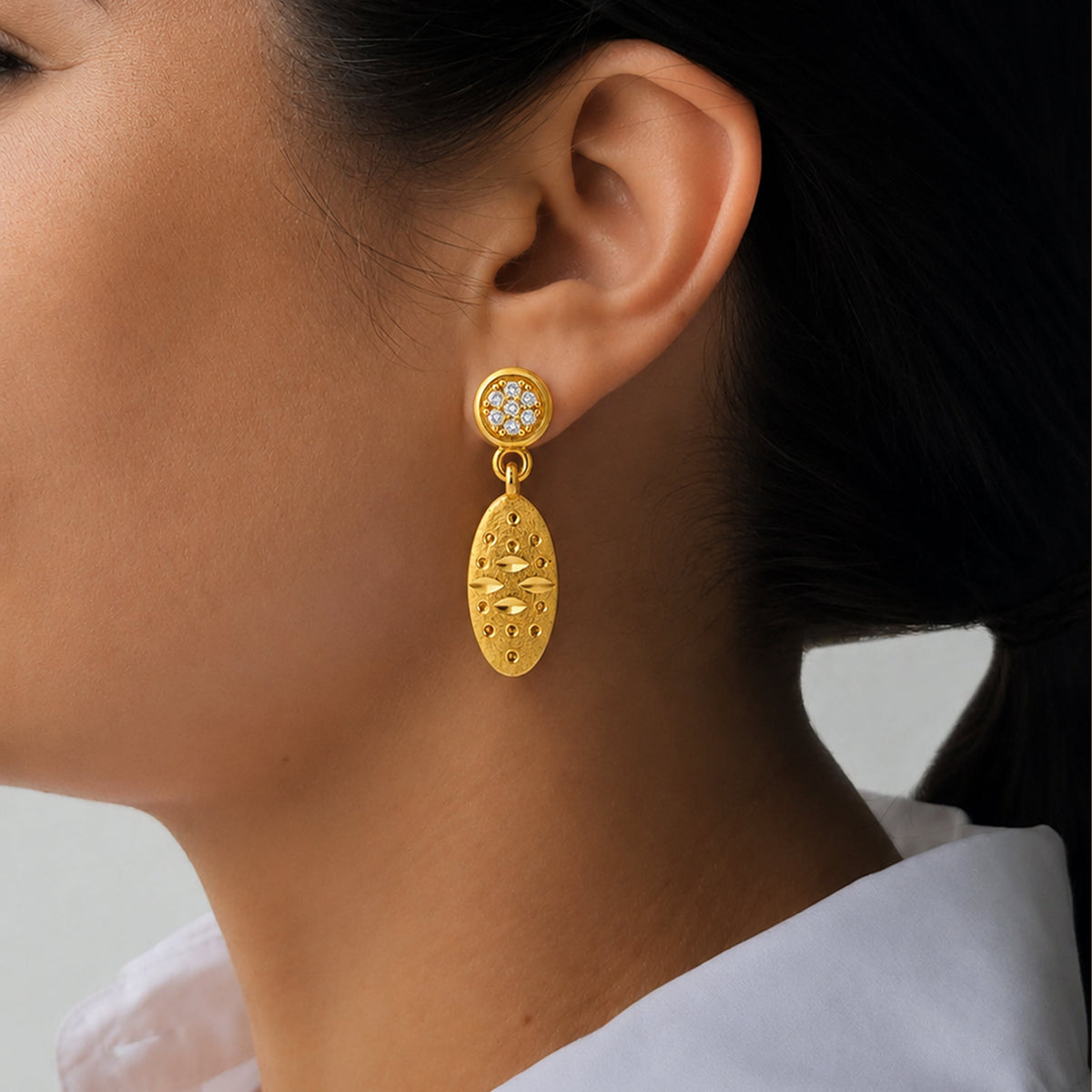 Noorani Charm Earrings jewellery product view 3