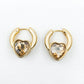Chic Gold Heart Dangle Earrings jewellery product view 3