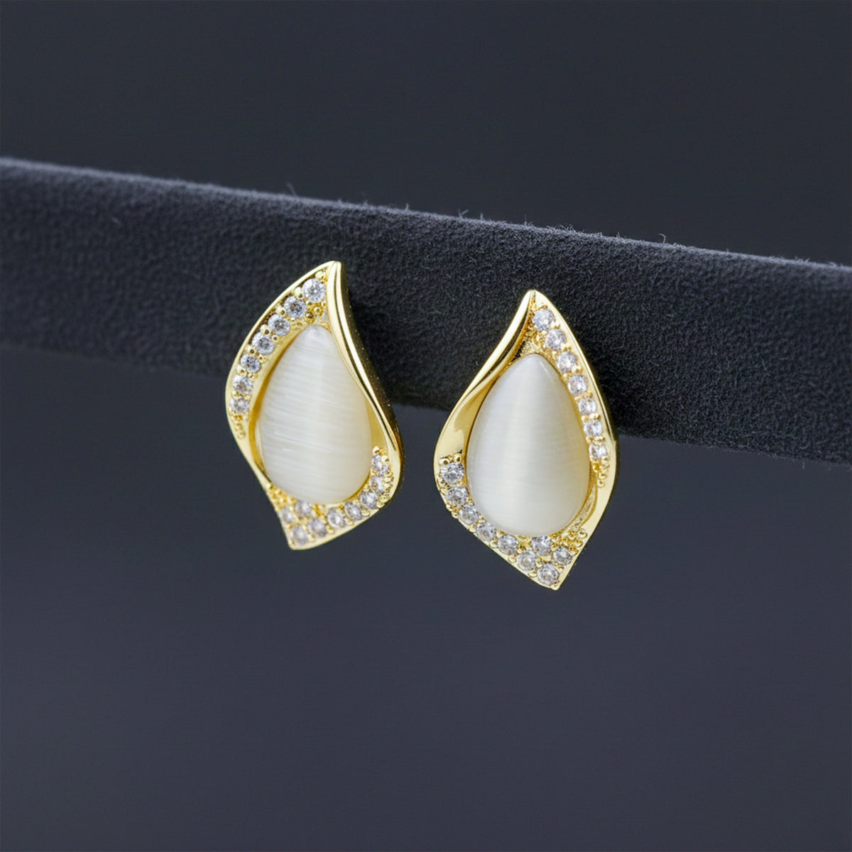 Cat Eye Teardrop Earrings jewellery product view 1