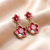 Rose Charm Pearl Drops Earrings jewellery product view 1