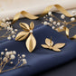 Gold Flower Earrings jewellery product view 1