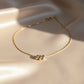 Luxpenny Golden Petal Charm Necklace jewellery product view 3