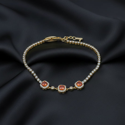 Majestic Ruby Halo Tennis Bracelet jewellery product view 2
