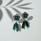 Enamel Floral Ribbon Earrings jewellery product view 5