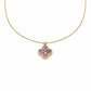 Pink Petal Crystal Flower Necklace jewellery product view 4