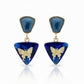 Butterfly Charm Blue Drop Earrings jewellery product view 6